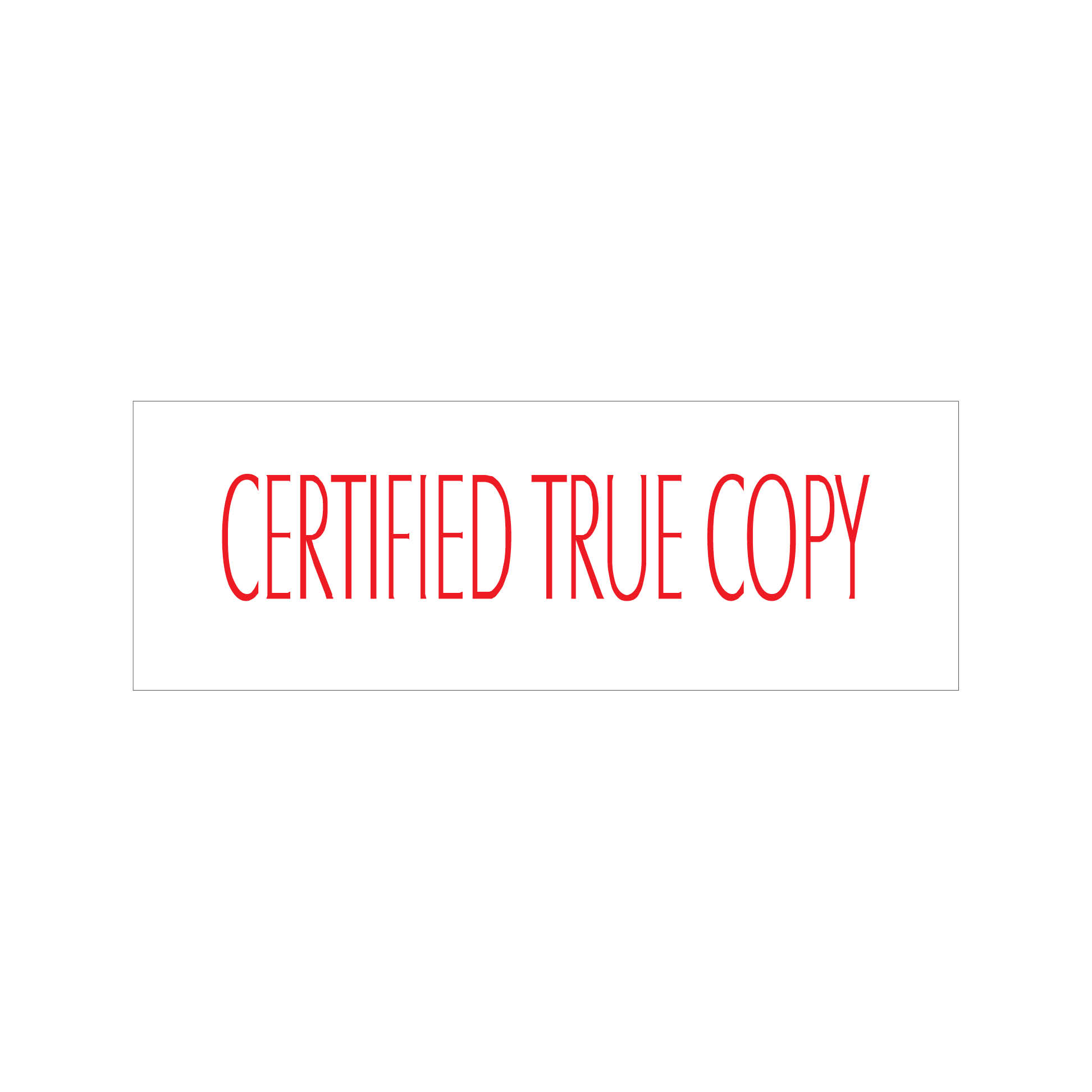 Certified True Copy Stock Stamp 4911/81 38x14mm Rubber Stamps Online